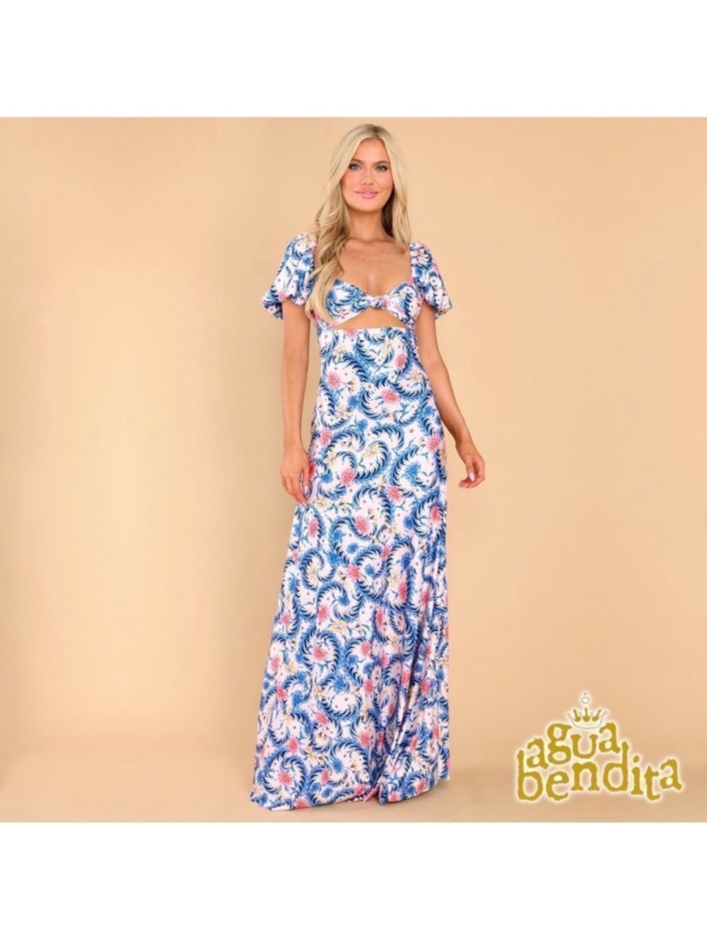 Agua Bendita Clare Maxi Dress in Ross Multicolor